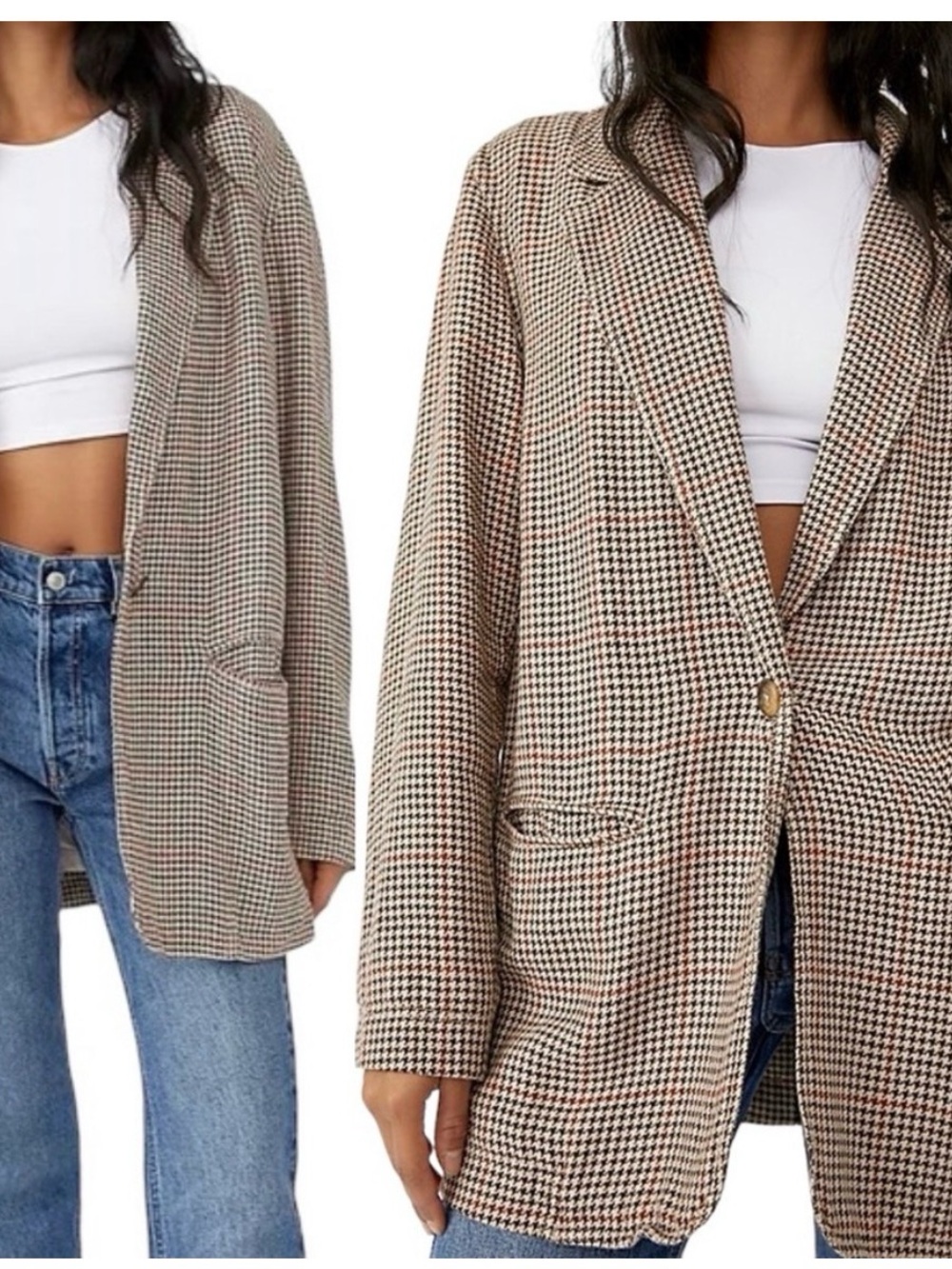 We the free people Beckett boyfriend blazer one button oversized Large